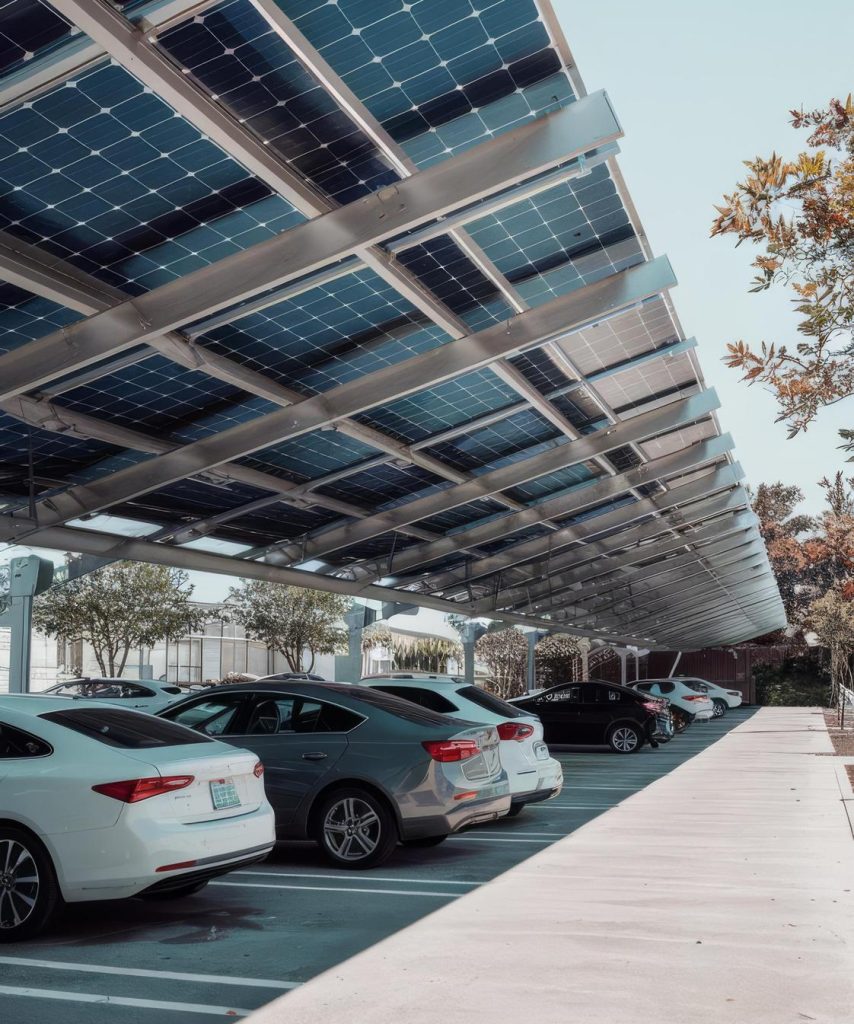 solar-panels-installed-parking-lot-parked-cars-effective-generation-clean-energy